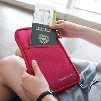 Travel Passport Wallet - Red