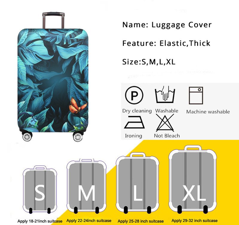 Forest Green Luggage Cover