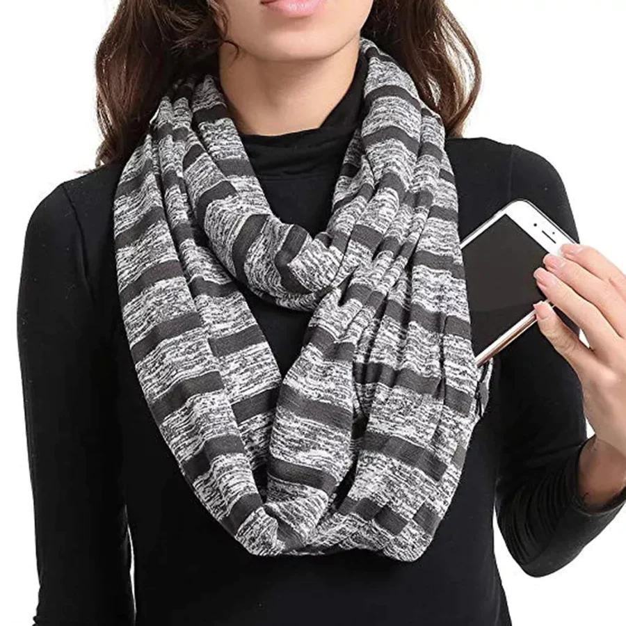 Infinity Scarf with Zipper Pocket - Imagen 2